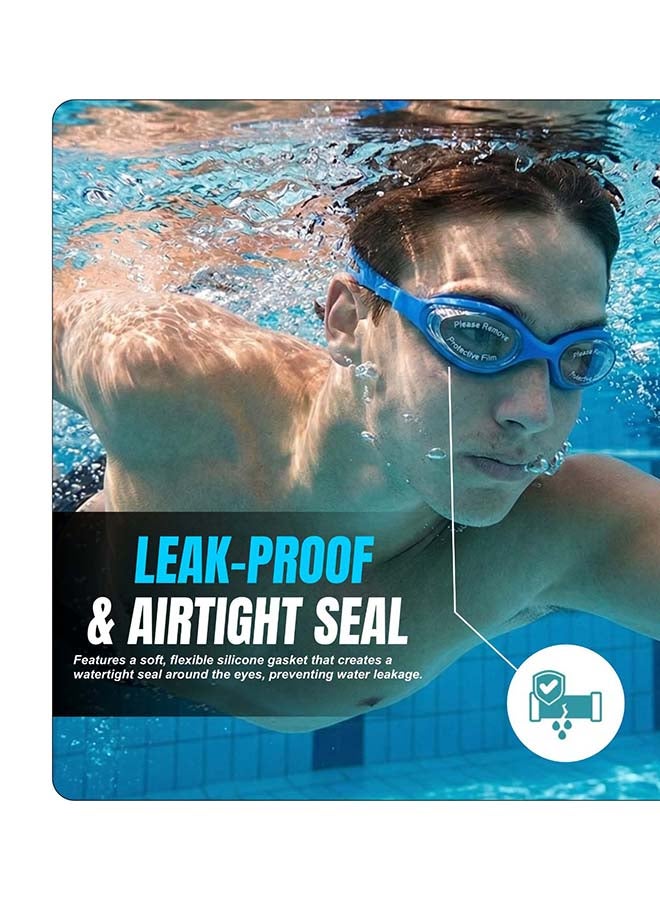 ELAN Morex Professional Swim Goggles - Blue Edition - Advanced Vacuum Leak-Proof Seal & Soft Silicone Straps - HD Anti-Fog Wide View - High-Performance Racing & Training Goggles for Men & Women - Image 4