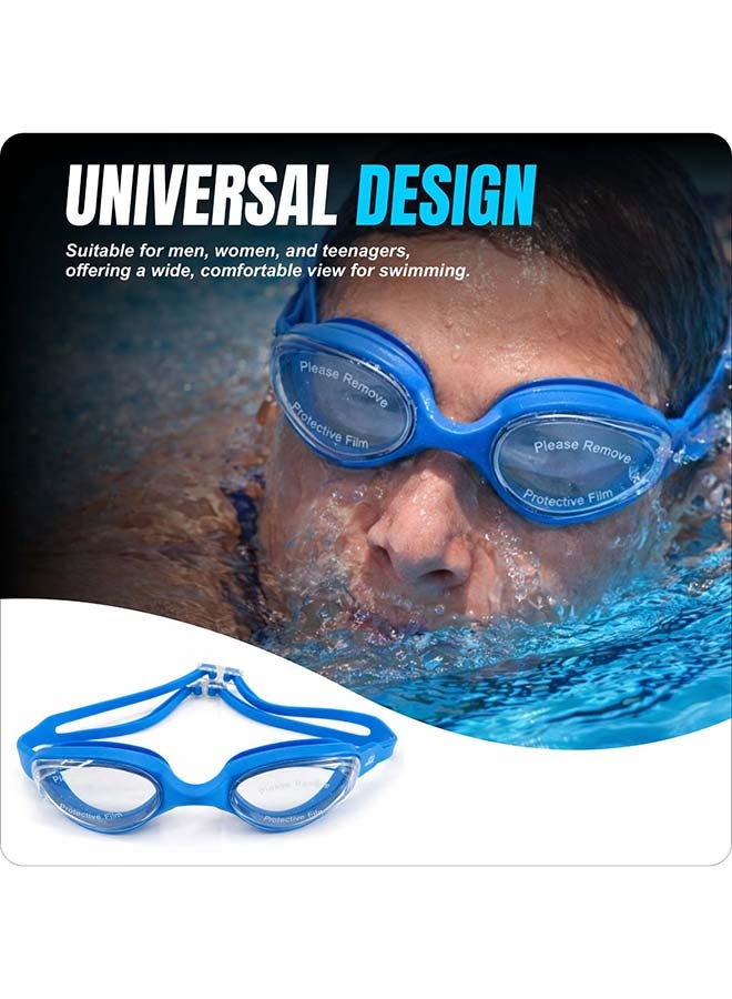 ELAN Morex Professional Swim Goggles - Blue Edition - Advanced Vacuum Leak-Proof Seal & Soft Silicone Straps - HD Anti-Fog Wide View - High-Performance Racing & Training Goggles for Men & Women - Image 5