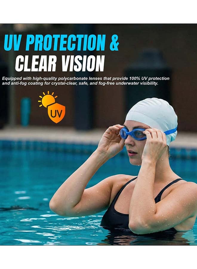 ELAN Morex Professional Swim Goggles - Blue Edition - Advanced Vacuum Leak-Proof Seal & Soft Silicone Straps - HD Anti-Fog Wide View - High-Performance Racing & Training Goggles for Men & Women - Image 2