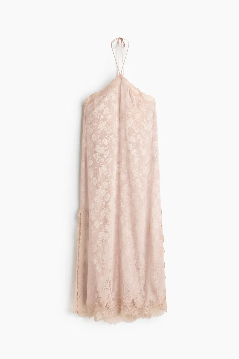 H&M  Lace-trimmed brocade dress for Women | Best Price UAE
