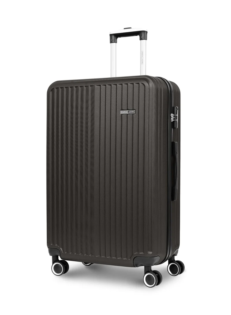 PARAJOHN Ridge 28-Inch Large ABS Hard Case Checked-In Luggage Trolley Bag – 30kg Capacity, 4 Spinner Wheels & Lock, Dark Grey