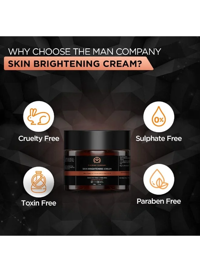 The Man Company Skin Whitening And Brightening Cream with Multani Mitti  50 G
