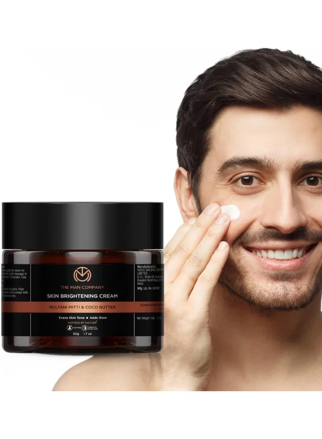The Man Company Skin Whitening And Brightening Cream with Multani Mitti  50 G