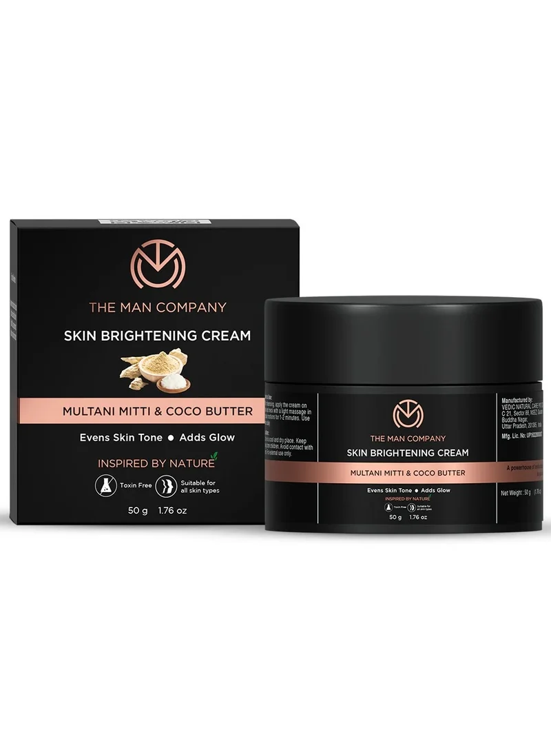 The Man Company Skin Whitening And Brightening Cream with Multani Mitti  50 G