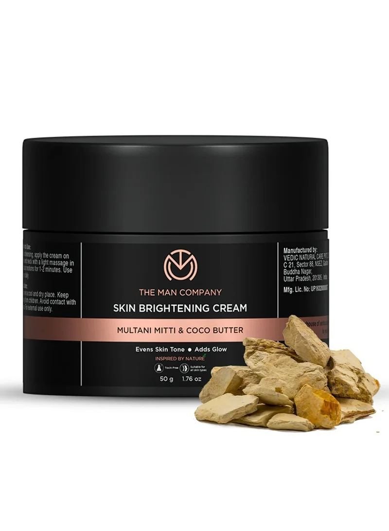 The Man Company Skin Whitening And Brightening Cream with Multani Mitti  50 G