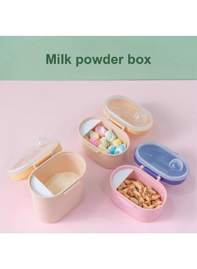 MiniMe Crown‑Lid Milk Powder Container | BPA‑Free PP | 500 ml | Beige & Blue | Airtight Silicone Seal One‑Touch Flip Lid & Heart Lock | Portable Formula Dispenser for Travel, Daycare, Home - Image 5