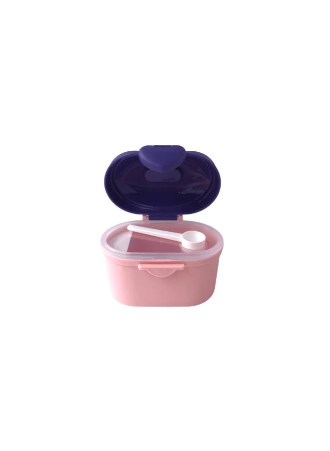 MiniMe Crown‑Lid Milk Powder Container | BPA‑Free PP | 500 ml | Beige & Blue | Airtight Silicone Seal One‑Touch Flip Lid & Heart Lock | Portable Formula Dispenser for Travel, Daycare, Home - Image 3