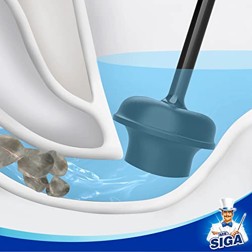 Mr Siga MR.SIGA Toilet Plunger with Holder, Heavy Duty Toilet Plunger and Holder Combo for Bathroom Cleaning, Black - Image 4