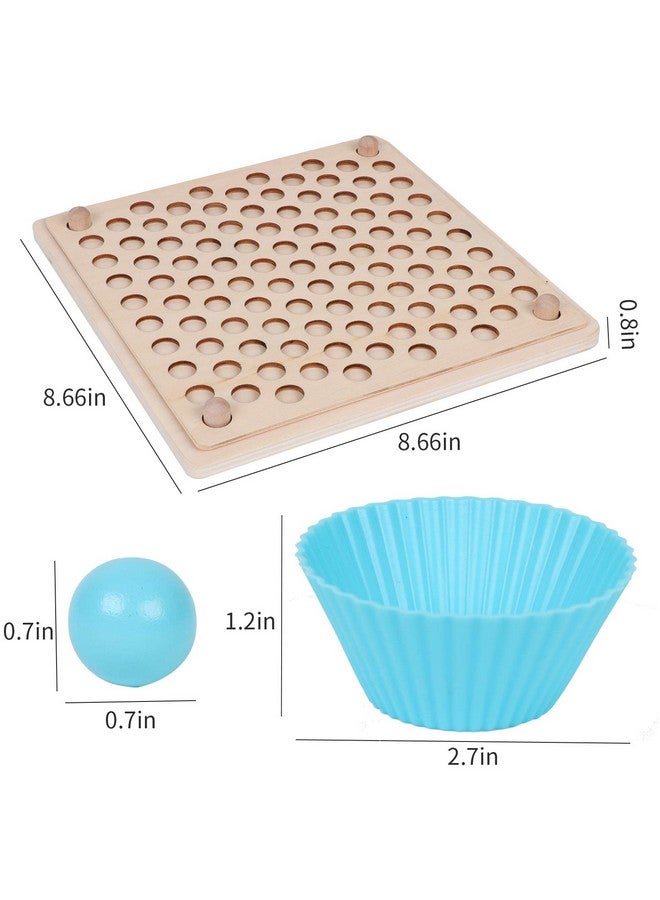 QZMTOY Wooden Peg Board Beads Game Puzzle Color Sorting Stacking Art Toys For Toddlers Counting Toy For Kids Toddler Educational Montessori Games For Math Learning Great Gift For Girls And Boys - Image 3