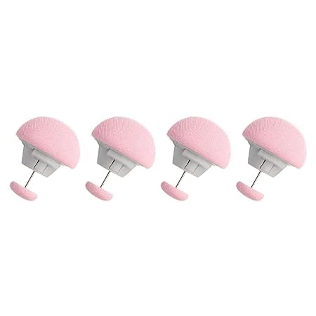 Swilak Swilak Comforter Quilt Holder with One-Key Unlock for Blanket Bed Sheet Curtain Socks Mattress Covers, Duvet Cover Clips, Mushroom Round Fixing Clips with Buttons (Pink) 4  - Image 1