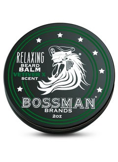 bossman Relaxing Beard Balm Tamer Thickener Relaxer And Softener Cream And Beard Care Product Made In Usa (Vetiver X Scent)  - Image 1