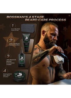 bossman Relaxing Beard Balm Tamer Thickener Relaxer And Softener Cream And Beard Care Product Made In Usa (Vetiver X Scent)  - Image 4