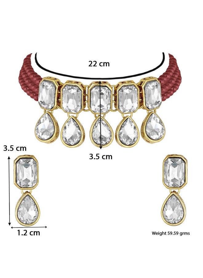 Crystal Pearl Ethnic Bridal Choker Necklace With Earrings Indian Traditional Bollywood Jewelry Set For Women Girls - pzsku/ZE249027DA6FD2CB7D829Z/45/_/1714988535/dc0f4de6-fc2b-4f5c-92cf-df876396379c