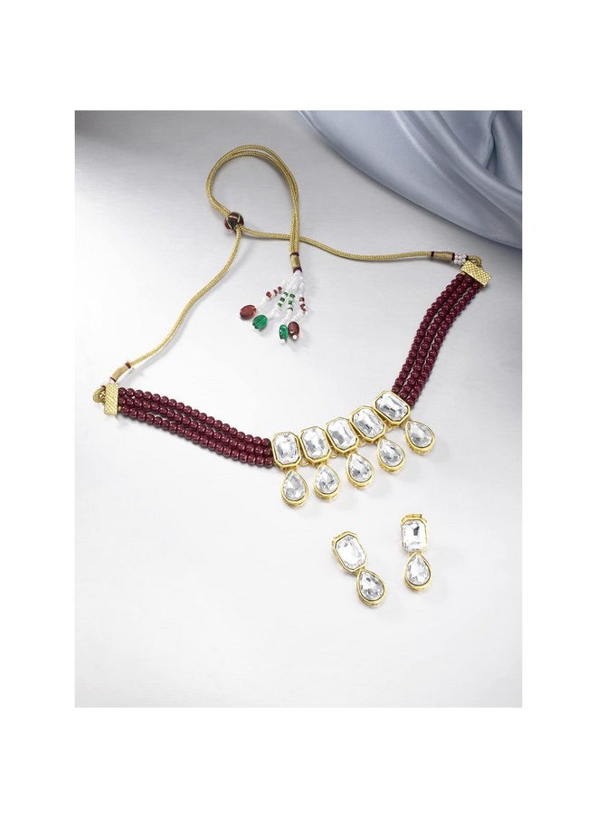 Crystal Pearl Ethnic Bridal Choker Necklace With Earrings Indian Traditional Bollywood Jewelry Set For Women Girls - pzsku/ZE249027DA6FD2CB7D829Z/45/_/1714988536/321b05df-ff2e-4e72-8b4b-e0ae7e575299