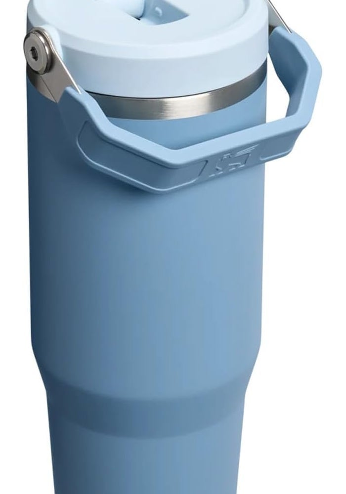 Stanley ستانلي آيس فلو جو 890مل/30أونصة زجاجة ماء بقشة قابلة للطي - إنديجو - Image 2