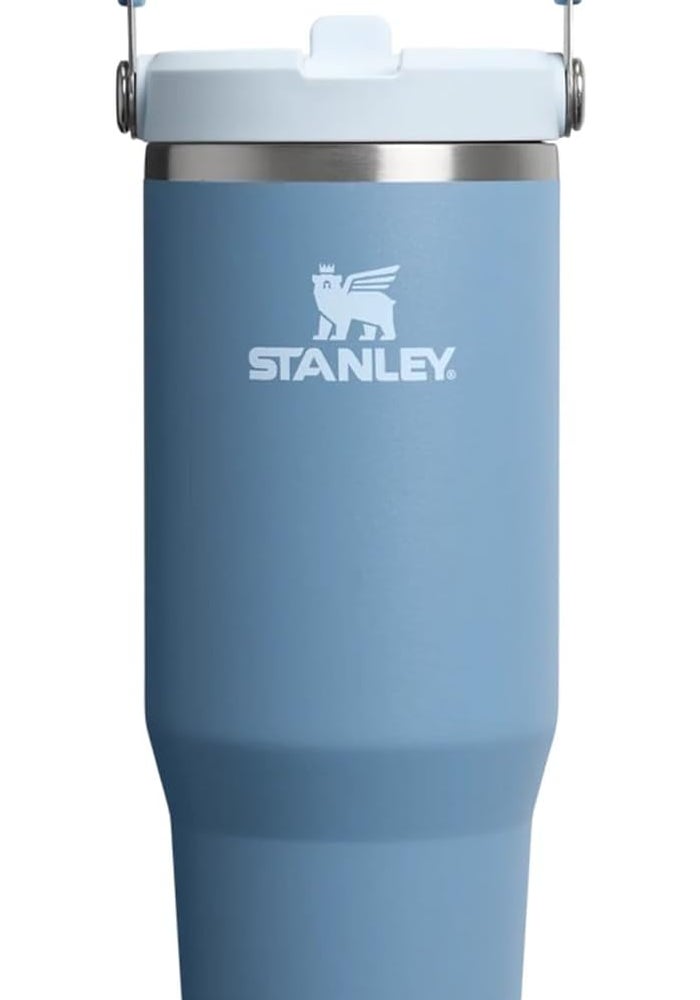 Stanley ستانلي آيس فلو جو 890مل/30أونصة زجاجة ماء بقشة قابلة للطي - إنديجو - Image 1