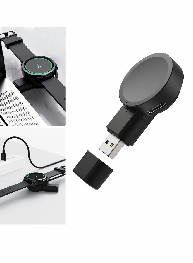 Samsung Galaxy Watch 5/4/3 Active 2 Charger USB Travel Cordless Wireless car Charger Keychain for Samsung Galaxy Watch5 Pro Watch4 Classic Watch3 Active & Active2 Accessories - Image 1