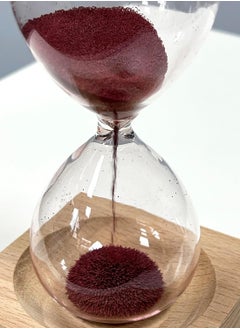 Hourglass, Magnetic Hour Glass Sand Timer with Wooden Base Home Decor Desktop Accessories (Red) - pzsku/ZE2491F165113E0F45C5AZ/45/_/1725894757/fcd623ea-0dca-4049-a541-cc9565807b19