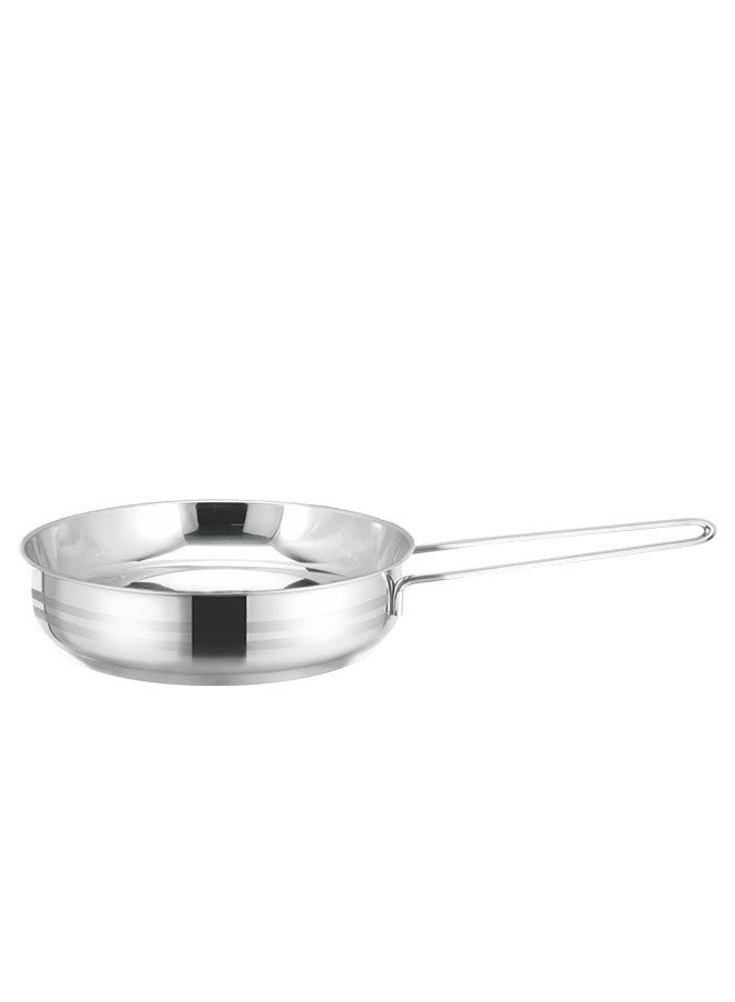 Estra Stainless Steel Frying Pan 24CM Silver With 5 Induction Layers Bottom