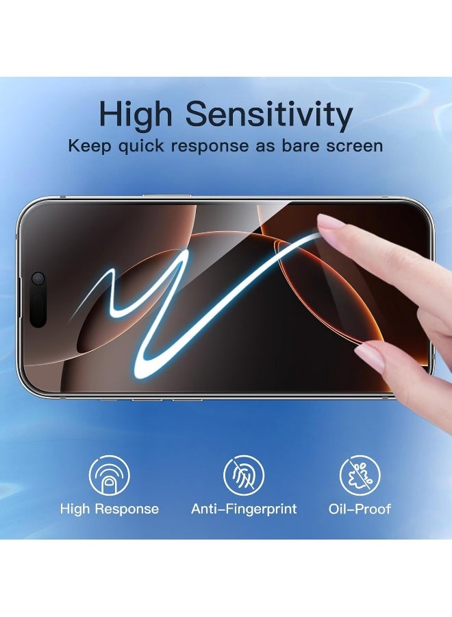DUSALA 3 Pack iPhone 16 Pro Max Privacy Screen Protector,Support Fingerprint Unlock Screen Protector for iPhone 16 Pro Max ,High hardness Tempered Glass Film,Anti-Scratch Case Friendly - Image 5