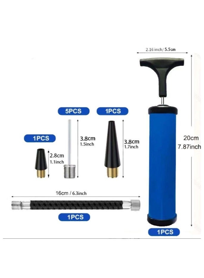 10 قطعة 8 بوصة مضخة الكرة نفخ كيت ، مع إبرة ، فوهة خرطوم التمديد ، كرة القدم ، كرة السلة ، وجميع أنواع الكرات الرياضية ، أسود 19.5cm * 3.5cm - Image 4