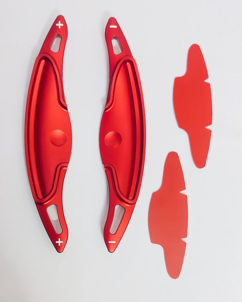 AUTO MT Red CNC Metal Paddle Shifter Extensions Compatible with Hyundai I-20 N-Line Venue N-Line Creta N-Line Interior Styling Parts Car Paddle Shifter Covers. - Image 3