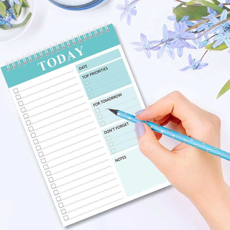 PREMIFY Daily To Do List Notepad – Spiral Bound Planner with PVC Cover – 52 Sheets Checklist for Productivity (6.5" x 9.8") - Image 2