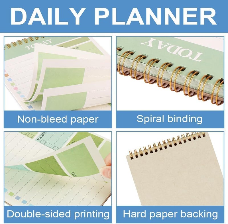 PREMIFY Daily To Do List Notepad – Spiral Bound Planner with PVC Cover – 52 Sheets Checklist for Productivity (6.5" x 9.8") - Image 4