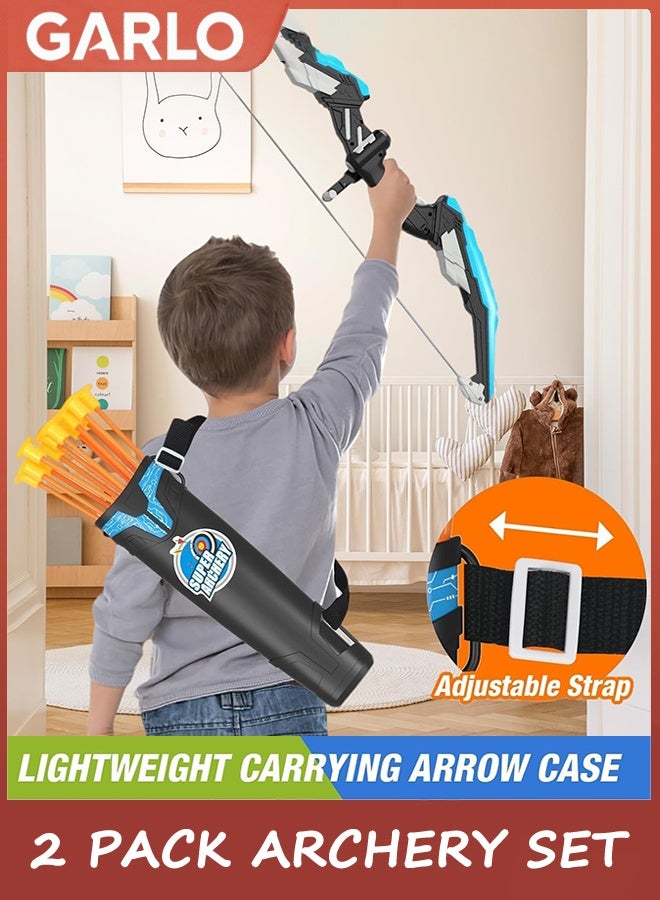 Garlo 2 Pack Archery Set - Includes 2 Bows, 20 Suction Cup Arrows & 2 Quivers & Standing Target, Outdoor Light Up Toys for Indoor Outdoor Sport Gifts for Boys Girls Ages 4-12 - Image 5