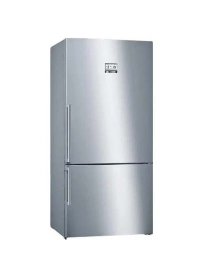 بوش Kgn86Ci3E8 No Frost Refrigerator, 631 Liters, Freezer On Bottom, Series 6 - Silver Kgn86Ci3E8 Silver - Image 1