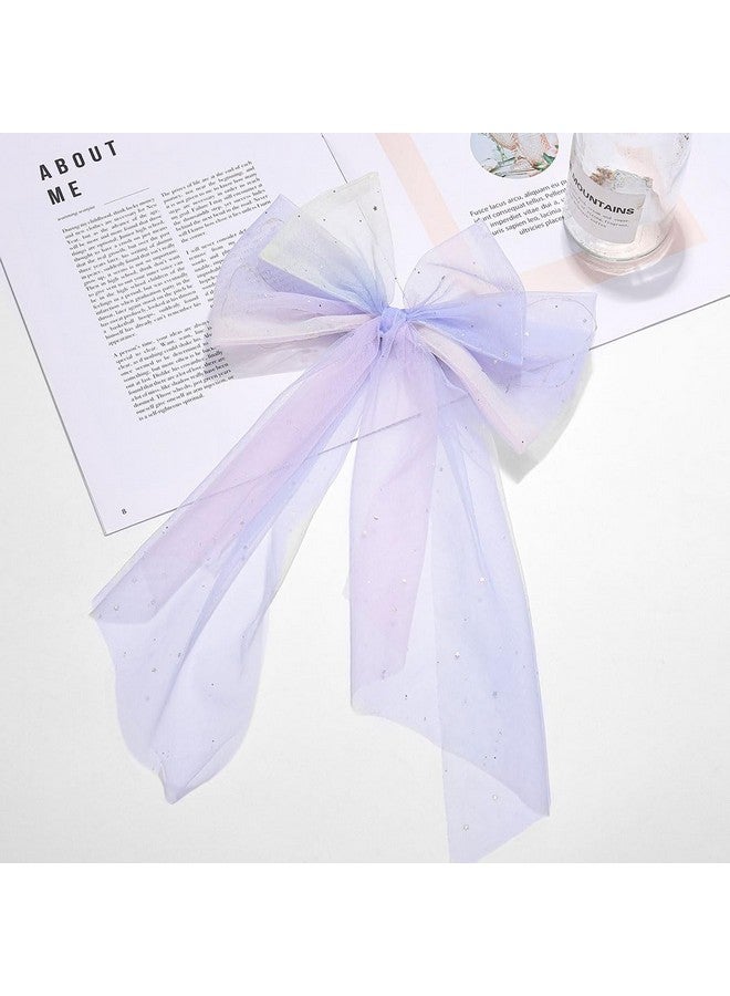 JONKY Light Up Bow Hair Clips Veil Hair Barrettes Led Bows Headdress Bowknot Hairpin Short Tulle Party Hair Accessories For Women And Girls - Image 4