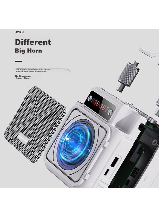 Newmine Ms19 Wireless Amplifier, Teacher-specific Loudspeaker, Tour Guide Waist-mounted Bluetooth Speaker, Mini Portable Promotional Lecturing Teaching Megaphone, High Volume With Handheld Microphone - Image 2