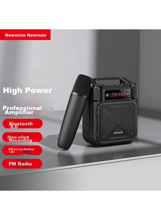 Newmine Ms19 Wireless Amplifier, Teacher-specific Loudspeaker, Tour Guide Waist-mounted Bluetooth Speaker, Mini Portable Promotional Lecturing Teaching Megaphone, High Volume With Handheld Microphone - Image 1