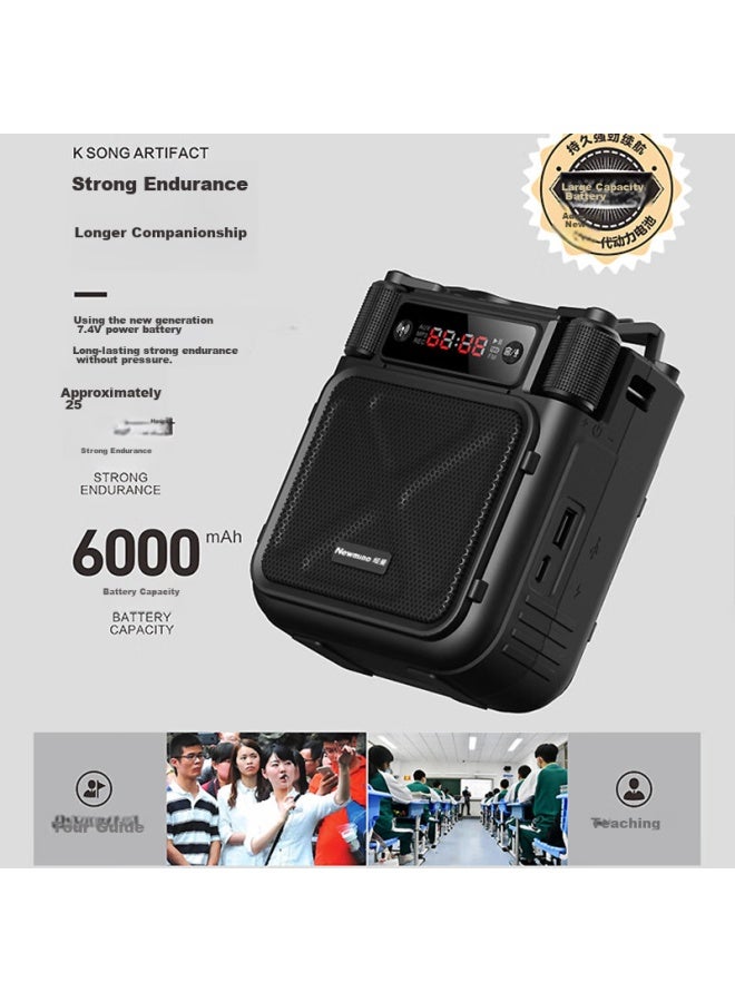 Newmine Ms19 Wireless Amplifier, Teacher-specific Loudspeaker, Tour Guide Waist-mounted Bluetooth Speaker, Mini Portable Promotional Lecturing Teaching Megaphone, High Volume With Handheld Microphone - Image 3