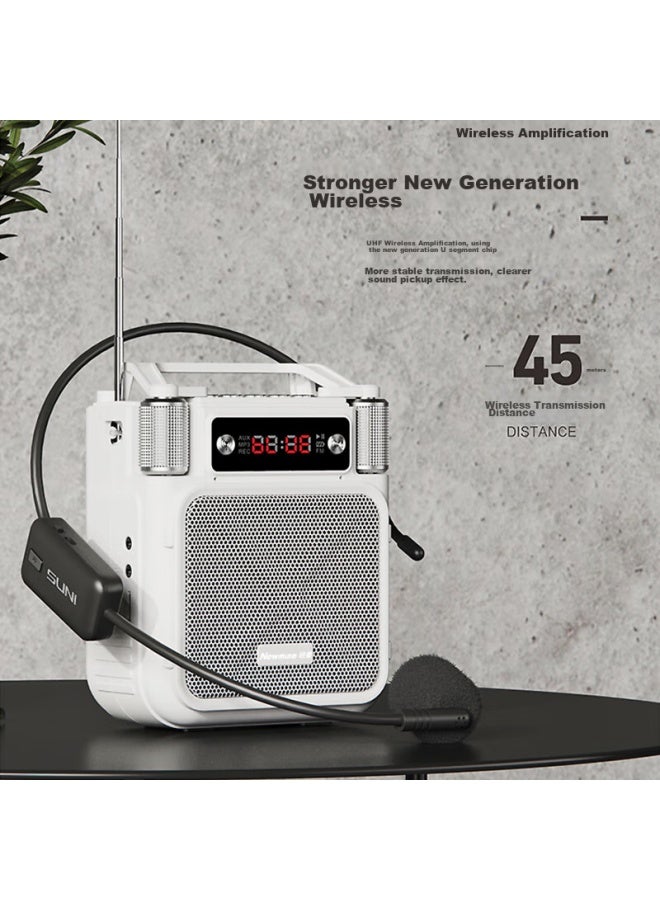 Newmine Ms19 Wireless Amplifier, Teacher-specific Loudspeaker, Tour Guide Waist-mounted Bluetooth Speaker, Mini Portable Promotional Lecturing Teaching Megaphone, High Volume With Handheld Microphone - Image 4