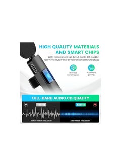 General 2 Pack Wireless Microphone for iPhone iPad, Mini Wireless Clip-on Microphones for iPhone Video Recording, YouTube, Interview, TikTok, Vlog  - Image 4