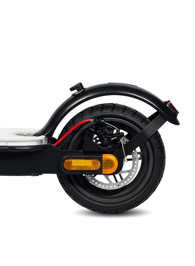 كروني سكوتر Xm M365 عالي التكوين - قاعدة LED بـ 7 ألوان، اتصال بالتطبيق، إطارات مقاومة للصدمات مقاس 8 بوصات - محرك 250 واط (45 كم/ساعة)، بطارية 36 فولت/7.2 أمبير (مدى 10-25 كم) - تعليق أمامي، فرامل قرصية، حمولة 120 كجم - إطار من سبائك الألومنيوم، تصميم قابل للطي، مصباح أمامي LED، مكبر صوت بلوتوث وحامل للهاتف المحمول - ضمان المحرك لمدة عام واحد - Image 3