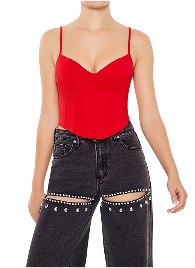FOREVER 21 Sweetheart Cropped Bustier Cami  - Image 1