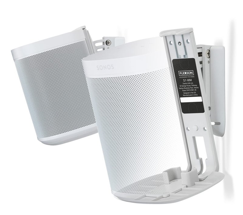Flexson Wall Mount for SONOS One (Pair, White) - Image 1