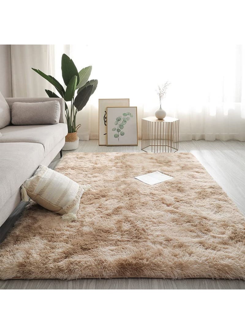 LIMOS Large Area Rugs Tie Dyed Fluffy Throw Ultra Soft Plush Fuzzy Non-Slip Carpets for Nursery and Living Room  - Image 1