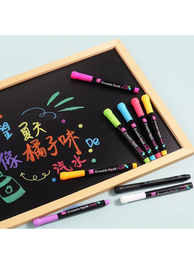 YIHUI Magnetic Erasable Light Board Pen Color Water Soluble Dustless Liquid Chalk Led Blackboard Highlighter Printable Log - Image 2