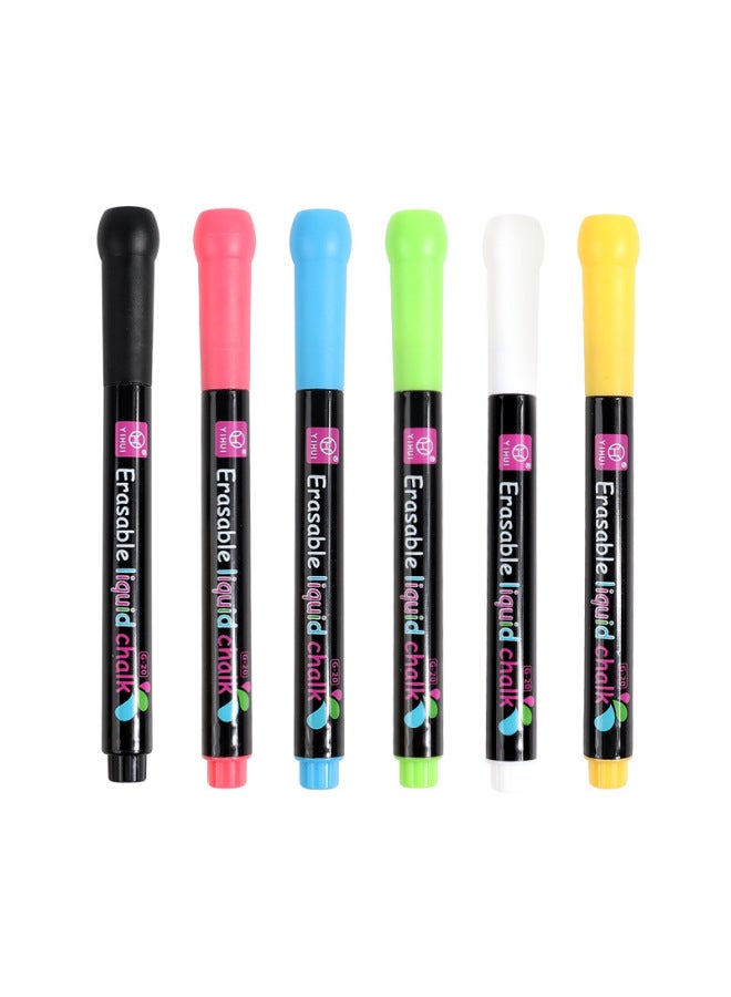 YIHUI Magnetic Erasable Light Board Pen Color Water Soluble Dustless Liquid Chalk Led Blackboard Highlighter Printable Log - Image 1