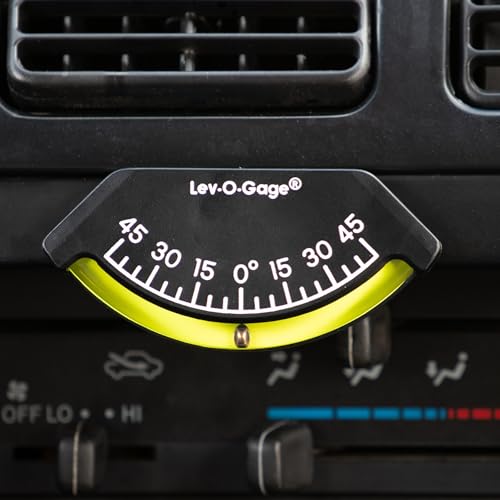 Sun Company 201-F Lev-o-gage Inclinometer | USA-Made Level Gauge for Off-Road Vehicle, Jeep, Truck, RV, Camper, Trailer, or Boat - Image 2