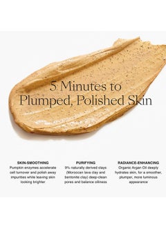 josie maran Pumpkin Enzyme Plumping Exfoliating Face Mask Smooth & Plump Skin In 5 Minutes With Argan Oil Pumpkin Extract & Bentonite Clay For Oily Skin Control (2 Oz 56 G)  - Image 2
