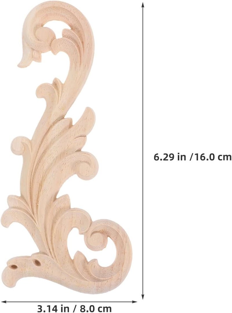 Polished safe edge DOITOOL Unpainted Wood Carved Appliques 4pcs 16x8cm Decorative Wood Trim Molding for Furniture Walls Doors Cabinets DIY Woodcrafts Home Décor Easy assemble alternatives Global assorted color picks Single & bulk use compatible All-in-one local deliver plan Wide usage compatibility KSA stocked goods Newly stocked local goods Multi usage Globally selected raw material Climate adapted delivery plan Quick available purchase options Reliable durability Fixed delivery schedule Moisture proof Odor free color Multi-category warehouse equip Changing environment compatible Practical experience crafted Multi-price design picks Carefully selected material General standard crafted Sand resistant Long lasting universal build Transit damage prevent build - Image 2