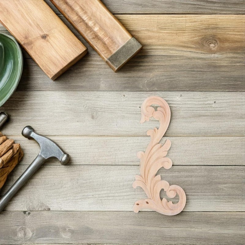 Polished safe edge DOITOOL Unpainted Wood Carved Appliques 4pcs 16x8cm Decorative Wood Trim Molding for Furniture Walls Doors Cabinets DIY Woodcrafts Home Décor Easy assemble alternatives Global assorted color picks Single & bulk use compatible All-in-one local deliver plan Wide usage compatibility KSA stocked goods Newly stocked local goods Multi usage Globally selected raw material Climate adapted delivery plan Quick available purchase options Reliable durability Fixed delivery schedule Moisture proof Odor free color Multi-category warehouse equip Changing environment compatible Practical experience crafted Multi-price design picks Carefully selected material General standard crafted Sand resistant Long lasting universal build Transit damage prevent build - Image 5