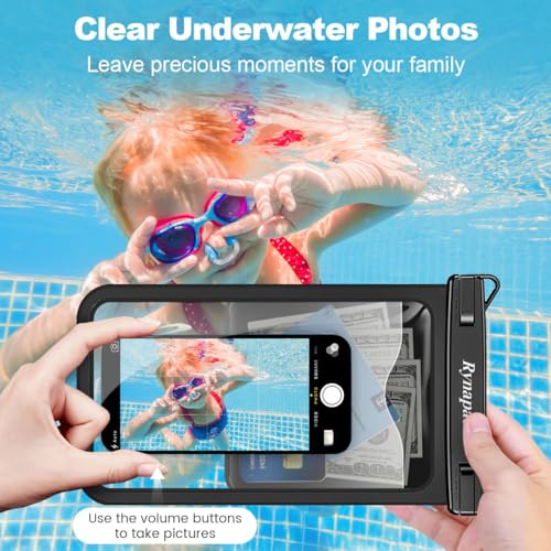 Rynapac 2 Pack Waterproof Phone Pouch - 10in Waterproof Phone Case with Lanyard, IPX8 Cell Phone Dry Bag Beach Cruise Ship Essentials for iPhone 17 16 15 Pro Max, Galaxy S25 S24 Ultra - Image 5