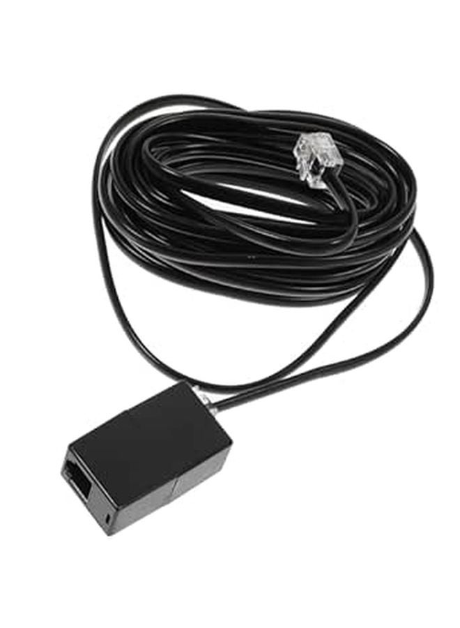 15ft Telephone Cord Set with RJ11 Connector Black Wire Staples and Coupler Kit - Image 1