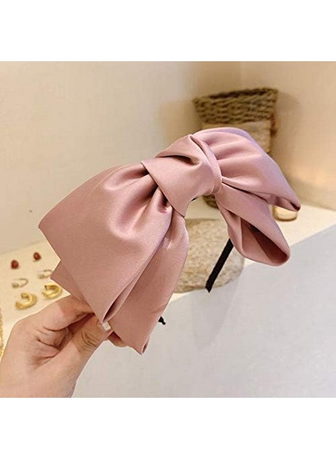CHIROGRAPHY 1Pcs Pink Bow Headbands Bowknot Headbands Large Bow Hair Bands Hair Accessories for Hair Styling Decorations Makeup Yoga Sport Hair Hoops Hairbands for Women and Girls|same color as shown - Image 2