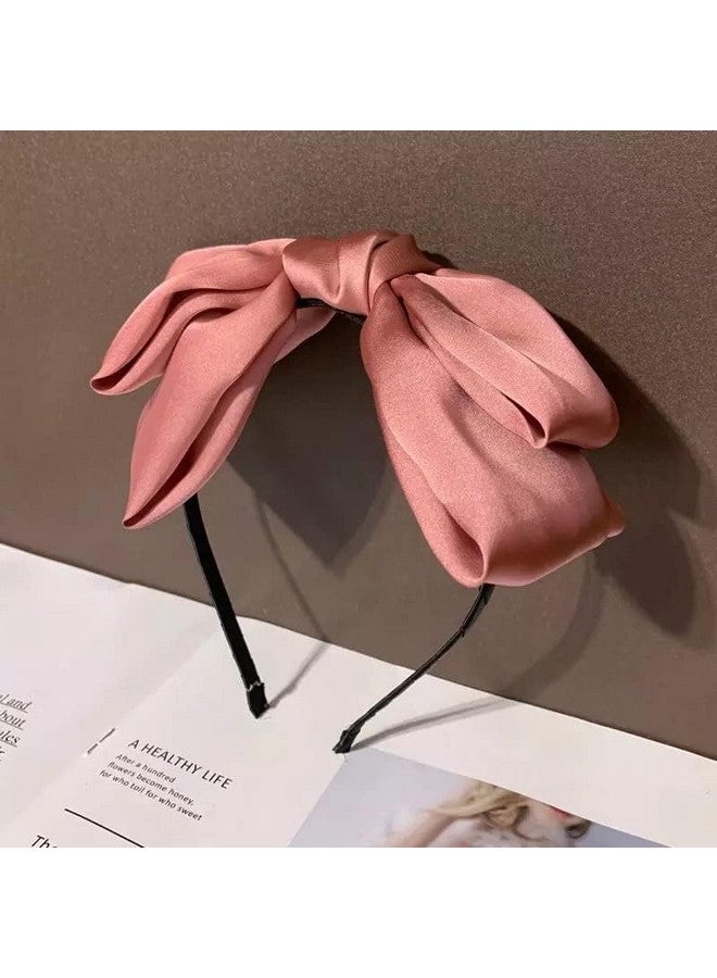 CHIROGRAPHY 1Pcs Pink Bow Headbands Bowknot Headbands Large Bow Hair Bands Hair Accessories for Hair Styling Decorations Makeup Yoga Sport Hair Hoops Hairbands for Women and Girls|same color as shown - Image 3